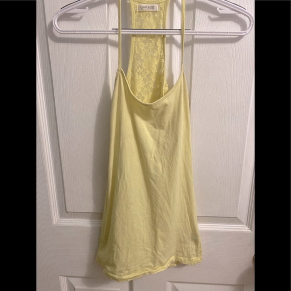 Garage Yellow Tank Top With Lace Backing | Size XS